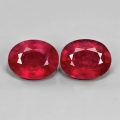 1.16 ct. Beautiful Pair oval Top Red 6 x 4.1 mm Mozambique Rubies