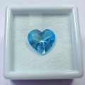Bild 2 von 9.45 ct. VS! Charming 14.8 x 13.8 mm mm Heart Facet Swiss Blue Topaz