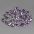 10.32 ct  31 Stück edle 4 x 4 mm Karree Facette Brasilien Amethyst Edelst