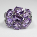 Bild 1 von Eleganter 925 Silber Ring mit Brasilien Amethyst Edelsteinen GR 57 (Ø 18.2 mm)