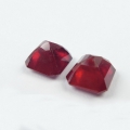 Bild 2 von 2.70 ct. Fine Pair of Blood Red 6 x 6 mm Mozambique Octagon Rubies