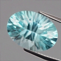 6.89 ct.  VVS ! Faszinierender natürl. ovaler 14 x 10 mm Sky Blue Topas