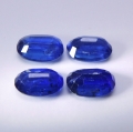 Bild 2 von 3.96 ct. 4 pieces oval Royal Blue 7 x 5 mm Kyanite Gemstones. Rar!