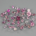 2.00 ct. 43Stück runde 1.5 - 3.0 mm Pink Mosambik Turmaline
