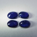 Bild 2 von 2.56 ct . 4 Stück  blaue ovale 6 x 4 mm Madagaskar  Saphire