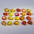 Bild 1 von 3.22 ct 20 pieces  4 x 3 mm Multi Color Tanzania Sapphire-Pears