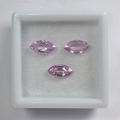 Bild 3 von 1.93 ct. 3 St. unbehandelte Light Pink Violette Madagaskar Marquise Saphire