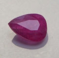 3.14 ct.  Hughe red 10.3 x 8 mm Pear Facet  Ruby
