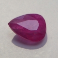 3.14 ct. Großer roter 10.3 x 8 mm Rubin Tropfen