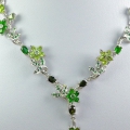 Bild 3 von Excellent 925 Silver Necklace with genuine Chrome Diopside & Peridot