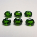 2.60 ct. 6 pieces oval natural 5 x 4 mm Chrome Diopside Gems