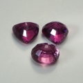 Bild 3 von 3.30 ct. VS! 3 pieces Pink Violet 6 x 6 bis 6 x 5 mm Rhodolite Garnet