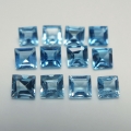 2.20 ct. 12 pieces blue Square 3x3 mm Cambodia Zircons
