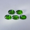 Bild 1 von 2.36 ct. 5 pieces oval natural 6 x 4 mm Chrome Diopside Gems