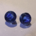 Bild 1 von 2.60 ct. Feines Paar blaue runde 6  mm Sri Lanka Kyanite