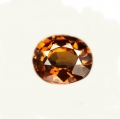 1.11 ct. Unbehandelter orange-brauner ovaler 6.2 x 5.4 mm Tansania Zirkon