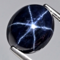 5.21ct Schöner ovaler 10.8 x 8.9mm Blue Star Sternsaphir mit toller Sternbildung