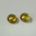 Bild 2 von 1.37 ct. Schönes  Paar runde grünlich gelbe 5.1 mm Madagaskar Titanit Sphen