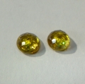 Bild 2 von 1.37 ct. Schönes  Paar runde grünlich gelbe 5.1 mm Madagaskar Titanit Sphen