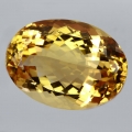 49.25 ct. Goldgelber augenreiner ovaler 29 x 21 mm Brasilien Citrin