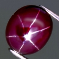 6.88ct Fascinating Dark Violet Red 10.4 x 9 mm Mozambique Star Ruby