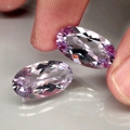 14.03 ct. Ideal Pair of oval 18 x 10 mm Rose de France Amethyst