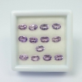 5.30 ct. VS / VVS! 13 pieces oval violet 6 x 4 mm Brazil Amethyst Gems