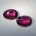 Bild 2 von 2.85 ct. Perfekt pair of red purplish 8 x 6 mm  Rhodolite Garnet Gemstones