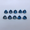 5.57 ct 10 pieces 5 x 5 mm Trilliant London Blue Topaz Gems