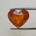 Bild 1 von 3.69 ct. Natürliches oranges 10.2 x 8.8 mm Spessartin Granat Herz