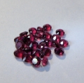 Bild 2 von 1.75 ct. 25 pieces round cherry red 2.2 mm Rhodolite Garnet Gems. Ravashing color!