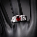 Bild 3 von 925 Silver Ring with oval 8 x 6mm Mozambique Ruby, Size 8 (18mm)