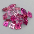 1.74 ct. 20  Stück edle Pink 2 - 3.0 mm Mosambik Karree Facette Turmaline