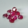 Bild 2 von 1.54 ct. 9 pieces round Pink Red 3.2 - 3.3 mm Mozambique Ruby Gemstones