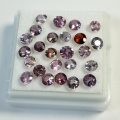 4.27 ct. 25 pieces untreated 3.2 - 3.5 mm Round Brilliant Cut Burma Spinels