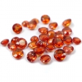 4.04 ct. VS / VVS 30 pieces fine round 2.5 - 3.5 mm Top Orange Red Songea Sapphire Gems