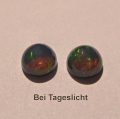 Bild 2 von 1.28 ct. Schönes Paar schwarze runde 6 mm Multi Color Opale