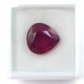 9.10 ct. Charming Pink Red 12.6 x 11.9 mm Pear Facet Mozambique Ruby