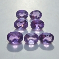 Bild 1 von 9.63 ct .  7 Stück feine ovale 8 x 6 mm Bolivien Amethyste