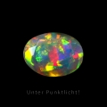 1.77 ct. Amazing faceted oval 10 x 7mm Multi-Color Ethiopia Opal