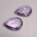 Bild 2 von 4.61 ct Beautiful Pair of pear facet 11.8 x 8.4 mm light violet Amethysts from Bolivia