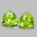 1.82 ct.  1 Paar 6.0 mm Pakistan Triangel Peridot Edelsteine, VS