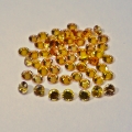 2 ct.  60 gelbe runde  1.6 x 1.8 mm Brillantschliff Tansania Saphire