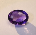 Bild 1 von 25.35 ct. Augenreiner ovaler 21 x 16 mm Brasilien Amethyst