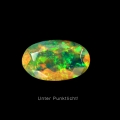 Bild 1 von 1.21 ct.  Klasse facett. oval 11 x 6 mm Multi-Color Äthiopien Opal