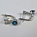 Bild 3 von Fine 925 Silver Earrings with Brazils London Blue Topaz Gems