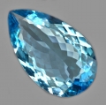Bild 1 von 30.88 ct. Augenreiner 29 x 17 mm Brasilien Sky Blue Topas Tropfen