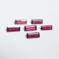 4.31 ct. VS! 6 Pieces Pink-Violette 8 x 3 mm Baguette Rhodolite Garnet