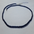 Saphire string 66.4 ct with circular disks Ø 4.7 - 3.2 mm 42 cm length