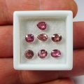 Bild 1 von 3.37 ct VS! Schliffmix mit 7 Stück feinen Pink Mosambik Turmalin Edelsteinen